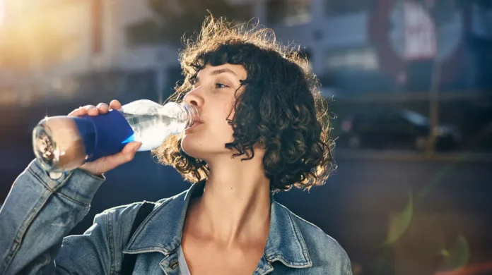 Women drinking water