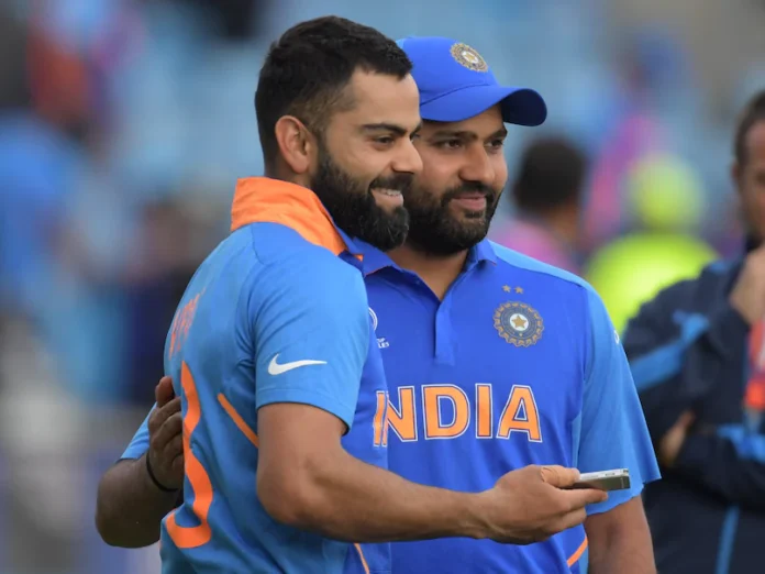 Rohit Sharma with Virat Kohli